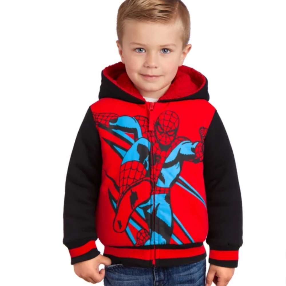 NWT Disney Kids Spider-Man Zip Hoodie • Red/Blue • Park Style • Birthday Gift